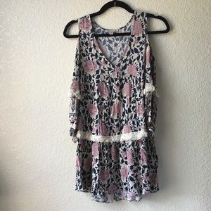 American Eagle Floral Cold Shoulder Dress XXS